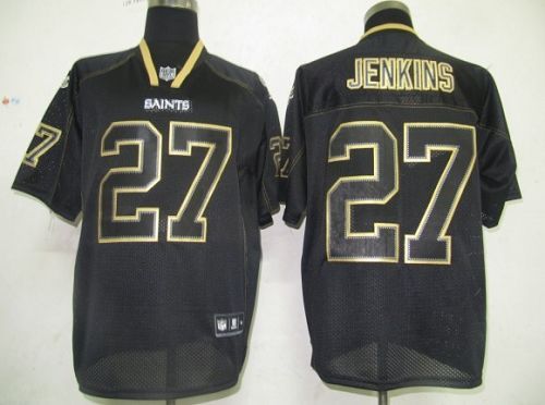 Saints #27 Malcolm Jenkins Lights Out Black Stitched NFL Jersey