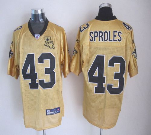 Saints #43 Darren Sproles Gold Stitched NFL Jersey