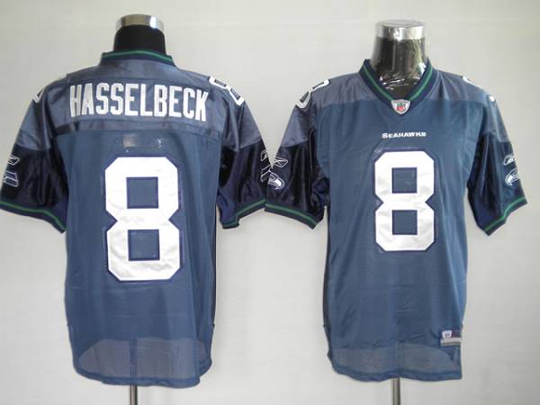 Seahawks Matt Hasselbeck #8 Stitched Blue NFL Jersey