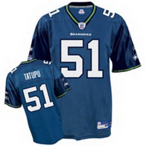 Seahawks Lofa Tatupu #51 Stitched Blue NFL Jersey