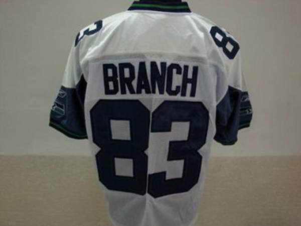 Seahawks Deion Branch #83 Stitched White NFL Jersey
