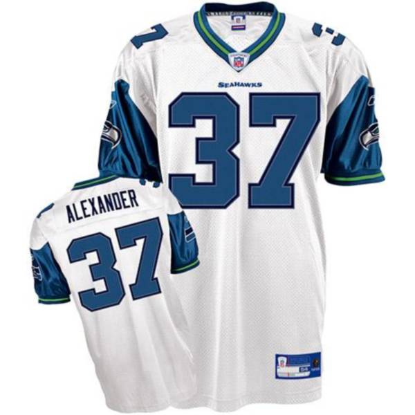 Seahawks #37 Shaun Alexander White Stitched NFL Jersey