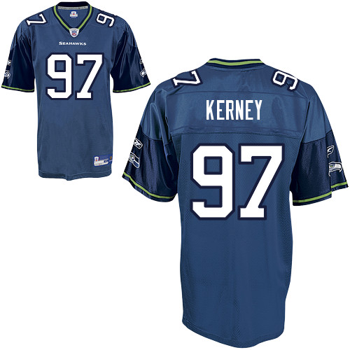Seahawks #97 Patrick Kerney Blue Stitched NFL Jersey