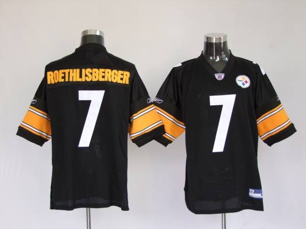 Steelers #7 Ben Roethlisberger Black Stitched NFL Jersey