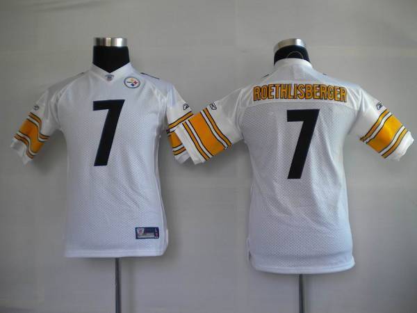 Steelers #7 Ben Roethlisberger White Stitched NFL Jersey