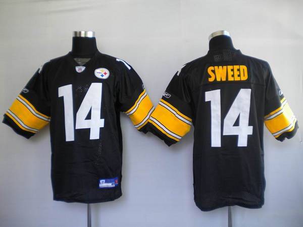 Steelers #14 Limas Sweed Black Stitched NFL Jersey