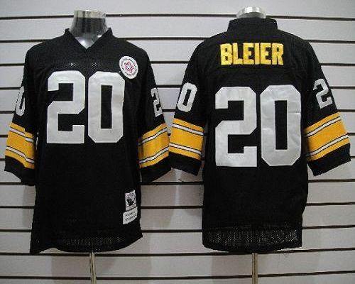 Mitchell & Ness Steelers #20 Rocky Bleier Black Stitched Throwback NFL Jersey