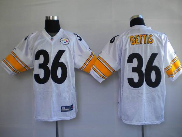 Steelers #36 Jerome Bettis White Stitched NFL Jersey