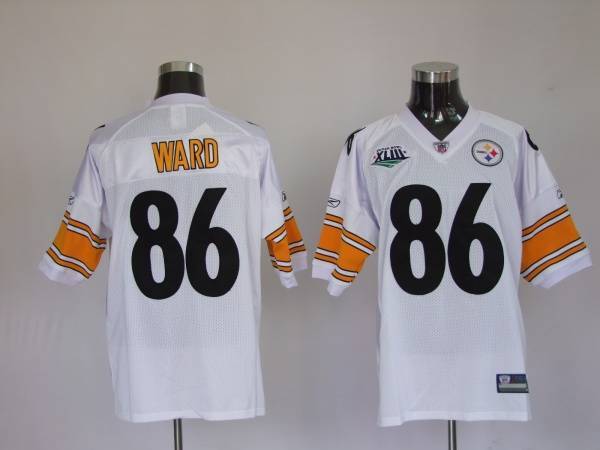 Steelers #86 Hines Ward White Stitched NFL Jersey