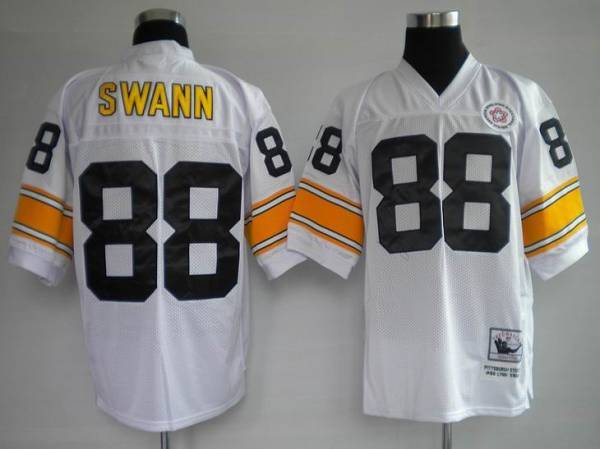 Mitchell & Ness Steelers #88 Lynn Swann White Stitched Throwback NFL Jersey