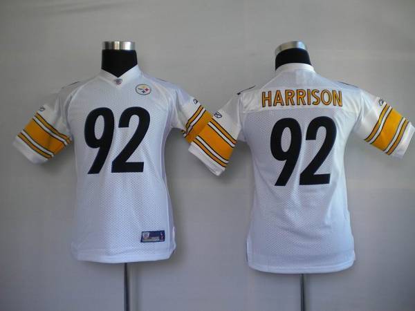 Steelers #92 James Harrison White Stitched NFL Jersey