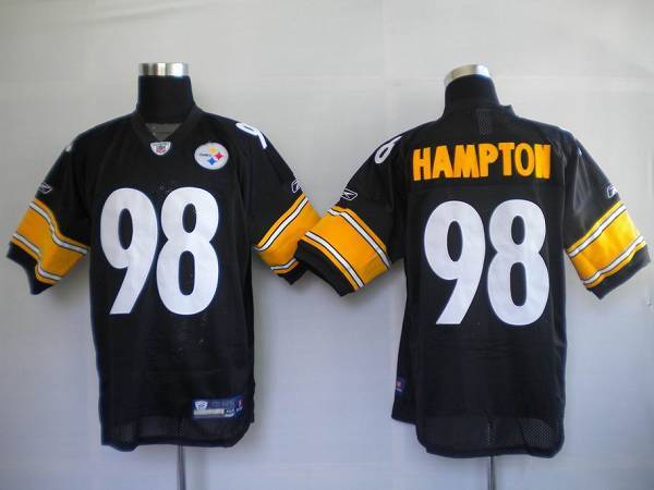 Steelers #98 Casey Hampton Black Stitched NFL Jersey