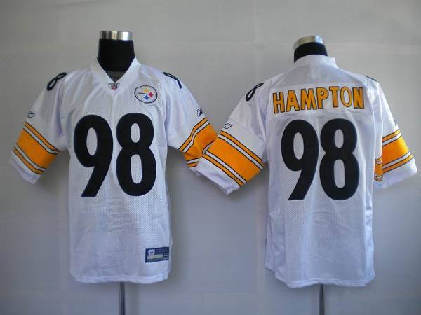 Steelers #98 Casey Hampton White Stitched NFL Jersey