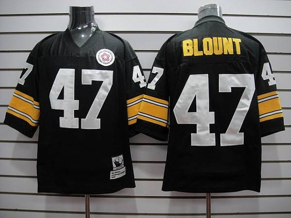 Mitchell & Ness Steelers #47 Mel Blount black Stitched Throwback NFL Jersey