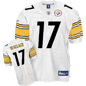 Steelers #17 Mike Wallace White Stitched NFL Jersey