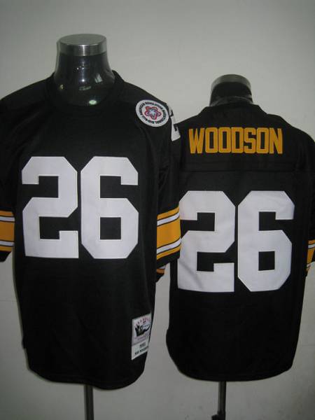 Mitchell And Ness Steelers #26 Rod Woodson Black Stitched Throwback NFL Jersey