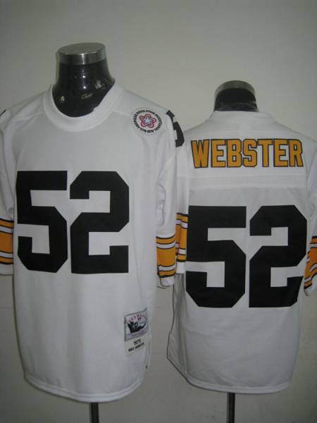Mitchell And Ness Steelers #52 Mike Webster White Stitched Throwback NFL Jersey