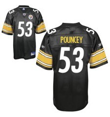 Steelers #53 Maurkice Pouncey Black Stitched NFL Jersey