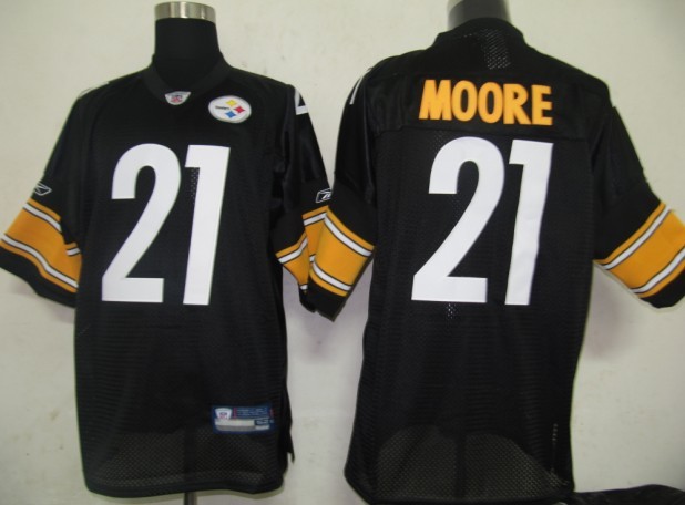 Steelers #21 Mewelde Moore Black Stitched NFL Jersey