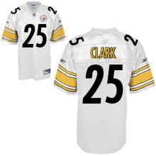 Steelers #25 Ryan Clark White Stitched NFL Jersey