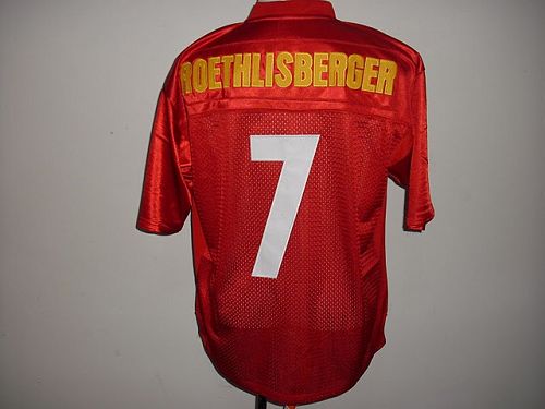 Steelers #7 Ben Roethlisberger Red QB Practice Stitched NFL Jersey