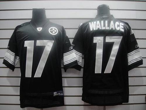 Steelers #17 Mike Wallace Black Shadow Stitched NFL Jersey