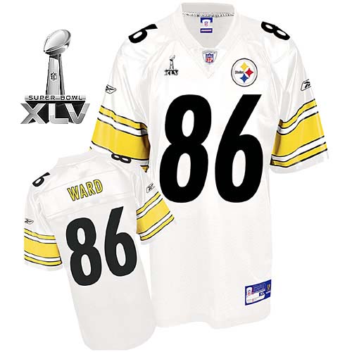Steelers #86 Hines Ward White Super Bowl XLV Stitched NFL Jersey