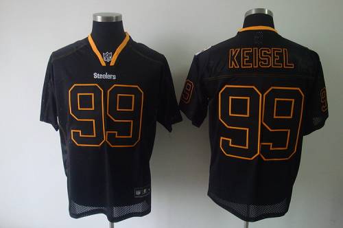 Steelers #99 Brett Keisel Lights Out Black Stitched NFL Jersey