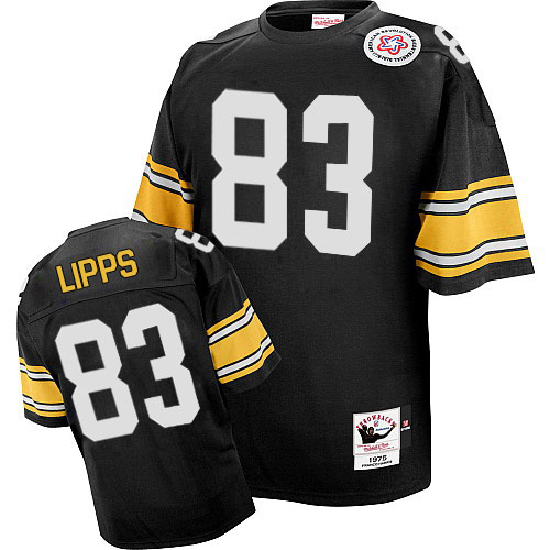 Mitchell And Ness Steelers #83 Louis Lipps Black Stitched NFL Jersey