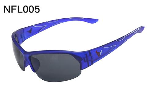 Houston Texans Logo Sport Rim Polarized Sunglasses Blue