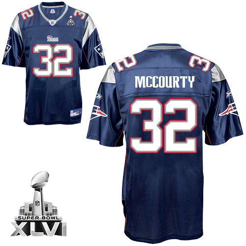Patriots #32 Devin McCourty Dark Blue Super Bowl XLVI Stitched NFL Jersey