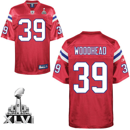 Patriots #39 Danny Woodhead Red Super Bowl XLVI Stitched NFL Jersey