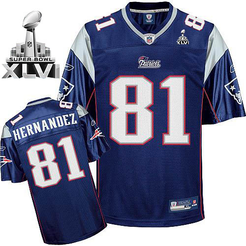 Patriots #81 Randy Moss Dark Blue Super Bowl XLVI Stitched NFL Jersey