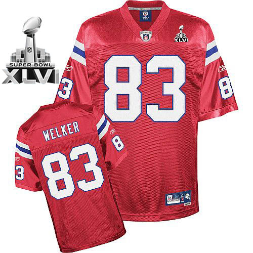 Patriots #83 Wes Welker Red Alternate Super Bowl XLVI Stitched NFL Jersey