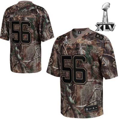 Steelers #56 LaMarr Woodley Camouflage Realtree Super Bowl XLV Stitched NFL Jersey