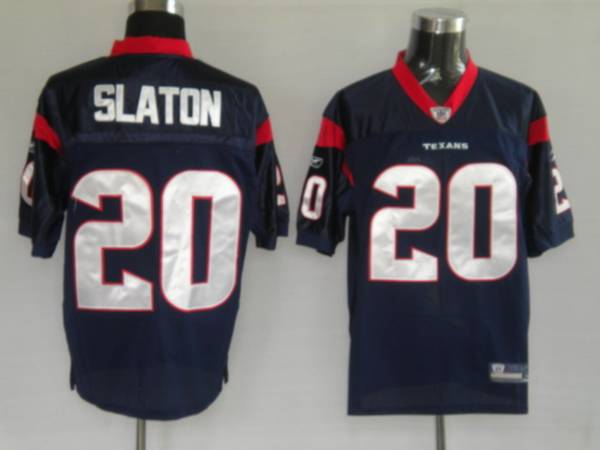 Texans Steve Slaton #20 Blue Stitched Team Color NFL Jersey