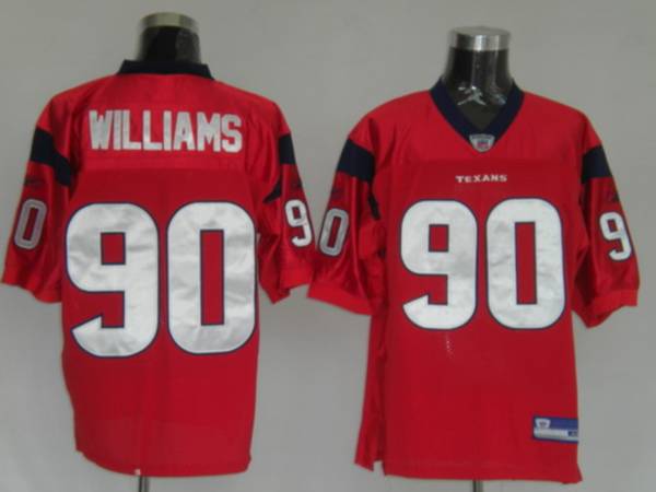 Texans Mario Williams #90 Red Stitched NFL Jersey
