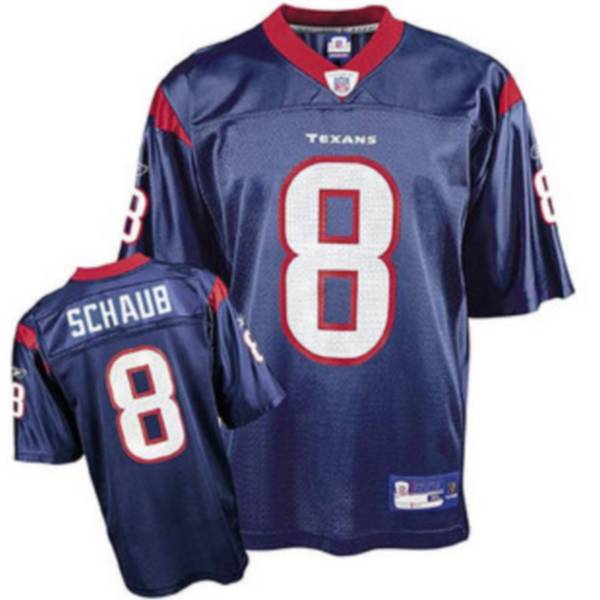 Texans #8 Matt Schaub Blue Stitched NFL Jersey