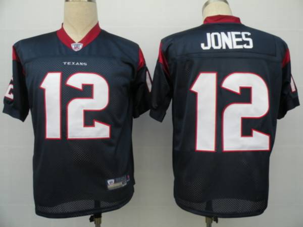 Texans #12 Jacoby Jones Blue Stitched NFL Jersey