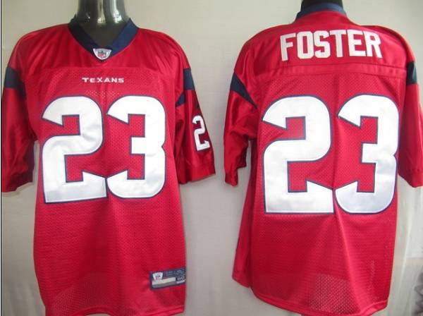 Texans #23 Arian Foster Red Stitched NFL Jersey