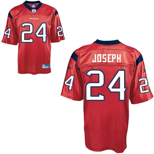 Texans #24 Johnathan Joseph Red Stitched NFL Jersey