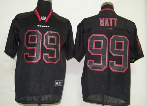 Texans #99 J.J.Watt Lights Out Black Stitched NFL Jersey