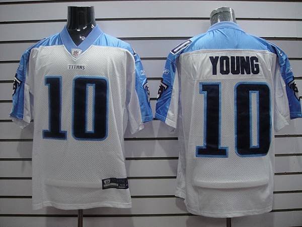 Titans #10 Vince Young Stitched White NFL Jersey