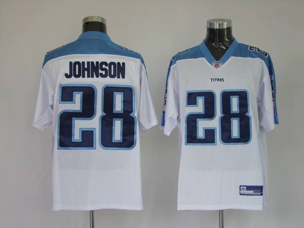 Titans #28 Chris Johnson Stitched White NFL Jersey