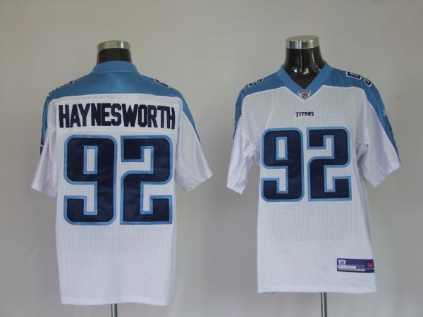 Titans #92 Albert Haynesworth White Stitched Jersey