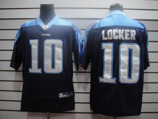 Titans #10 Jake Locker Dark Blue Stitched NFL Jersey