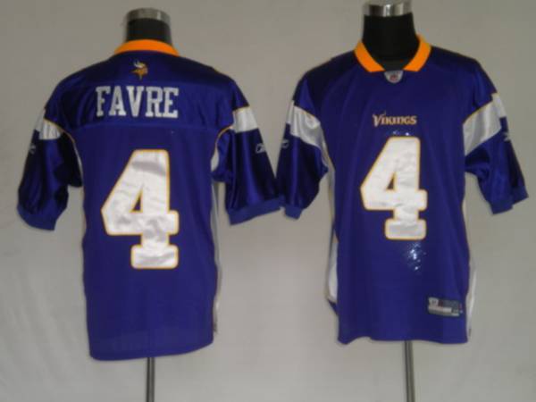 Vikings #4 Brett Favre Purple Stitched NFL Jersey