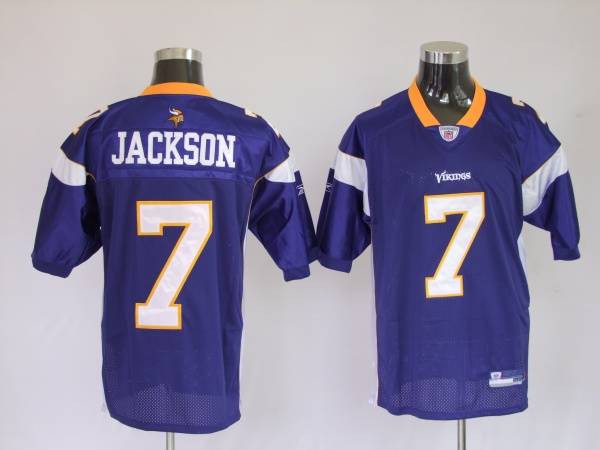 Vikings #7 Tarvaris Jackson Purple Stitched NFL Jersey