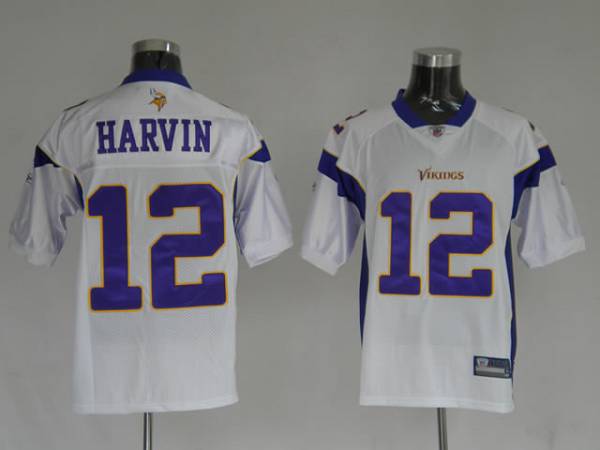 Vikings #12 Percy Harvin White Stitched NFL Jersey