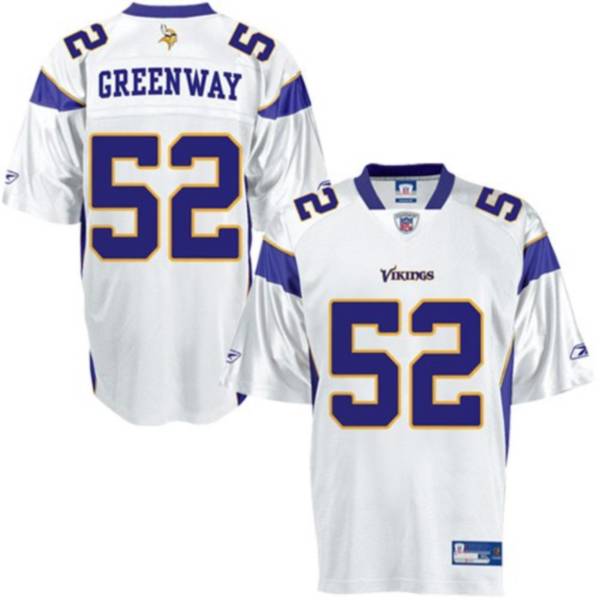 Vikings #52 Chad Greenway White Stitched NFL Jersey